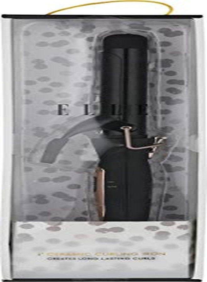 ELLE إيل EL-8210-BLK 1" مكواة تجعيد سيراميك، أسود - Image 4