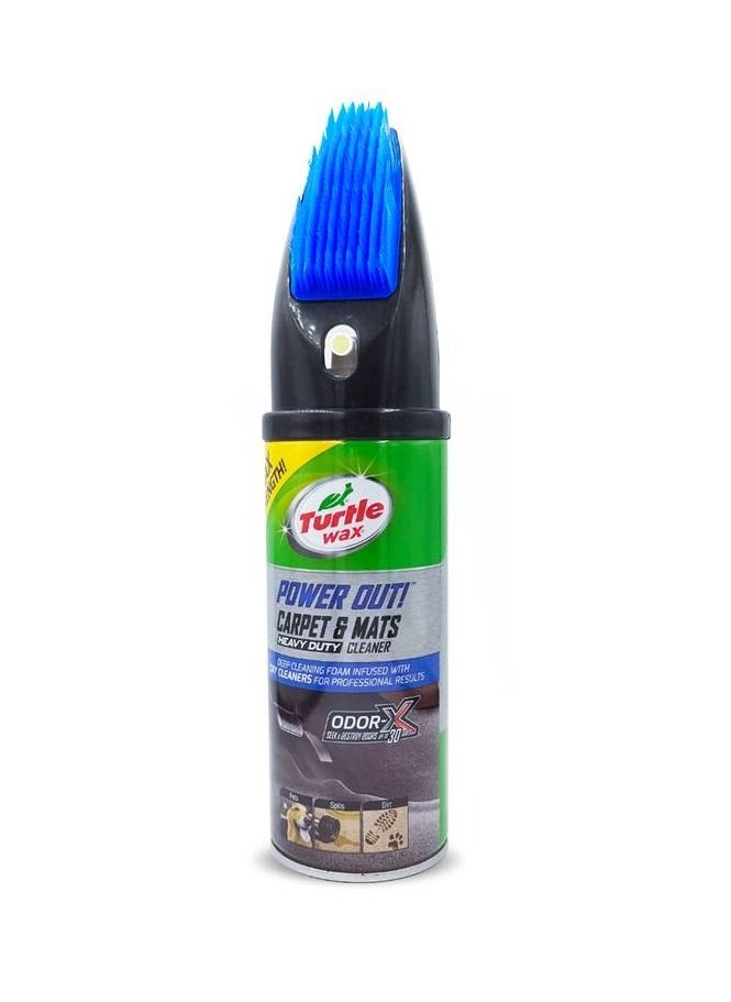 TurtleWax Car Interior Carpet & Mat Heavy Duty Cleaner With Brush 400 ml - Turtle Wax Power Out  - Image 3