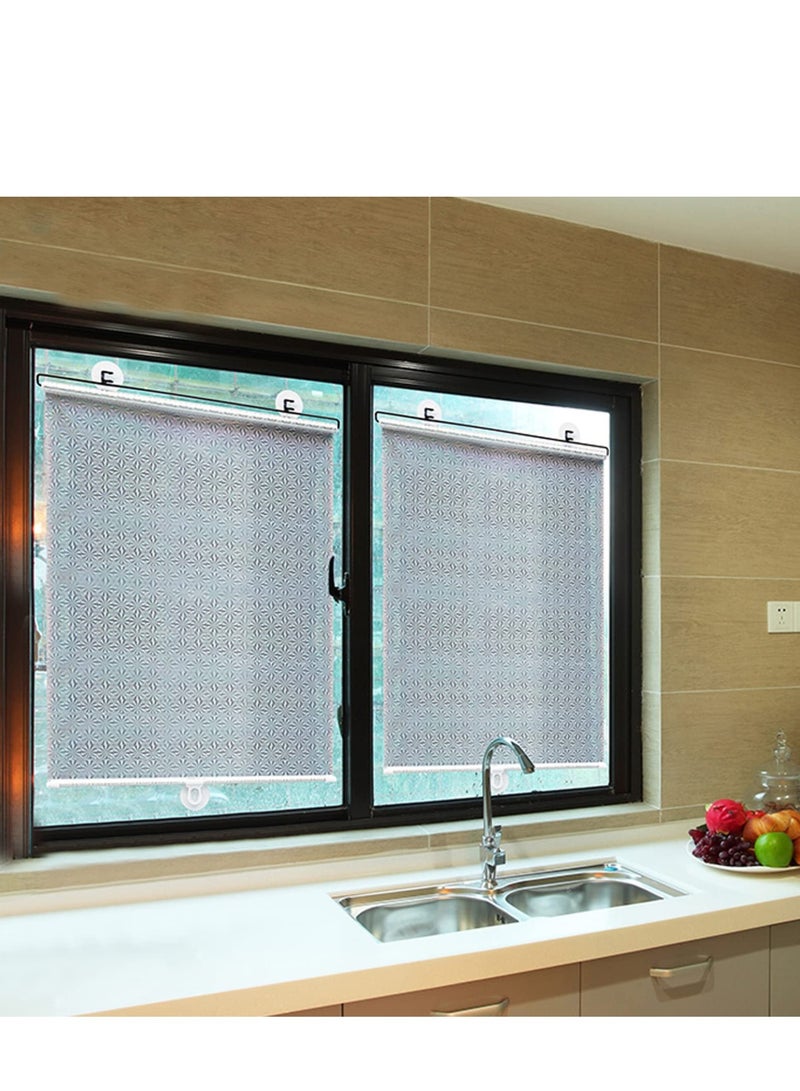 SYOSI Suction Cup Sunshade Blackout Curtain,Sun Protection Roof Window Roller Blind,Temporary Portable Window Cover Curtain,Privacy Screen Insulation Curtain,Without Drilling (40x125cm/15.7x49.2in) - Image 5