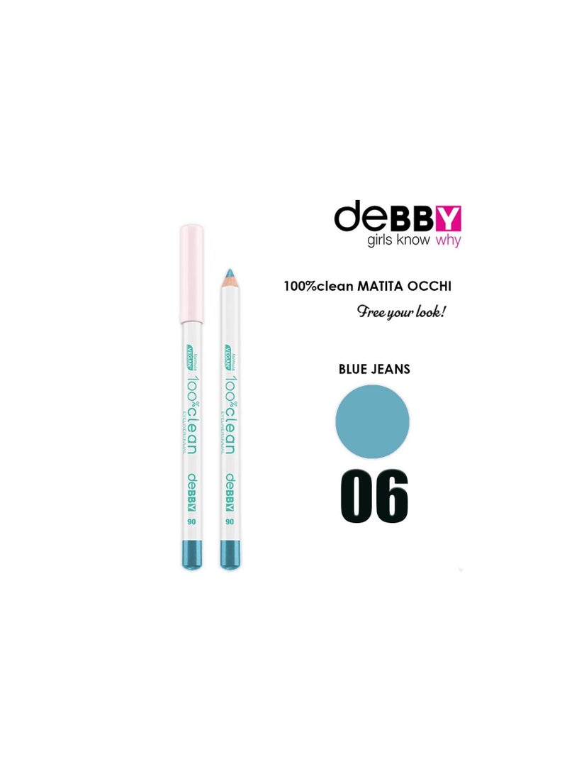 DEBBY 100% CLEAN EYELINER&KAJAL 06 - BLUE JEANS