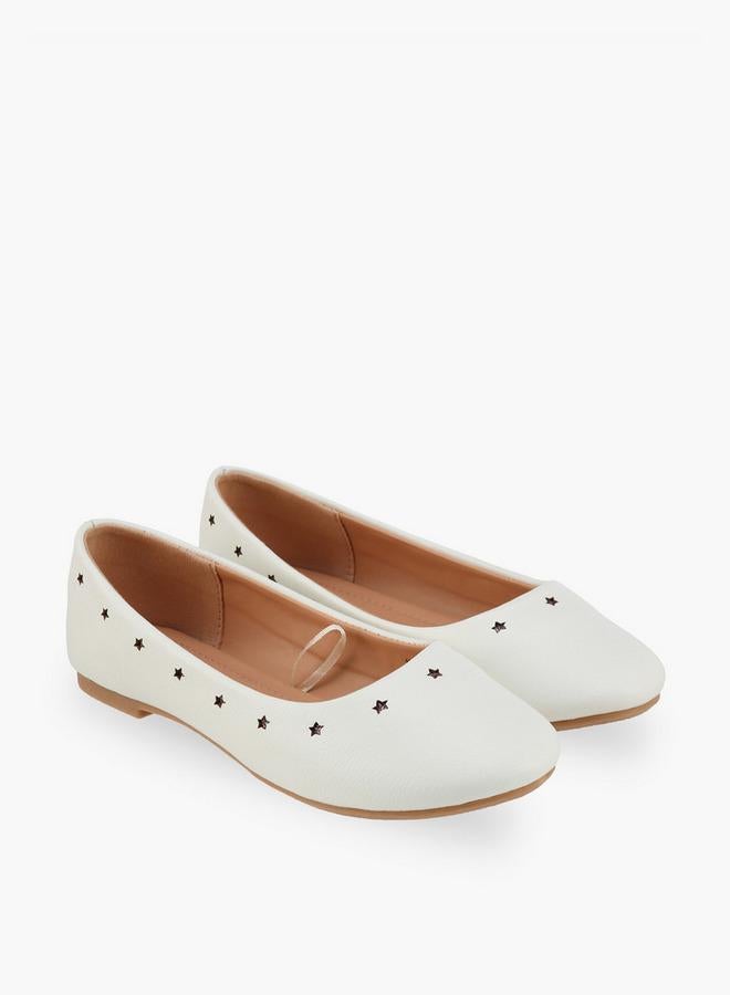 Flora Bella By Shoexpress Flora Bella Girls Star Cutout Detail Ballerina Shoes - Image 1