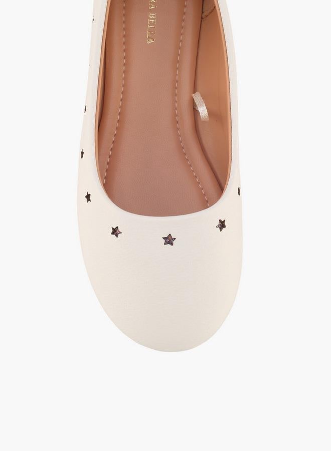 Flora Bella By Shoexpress Flora Bella Girls Star Cutout Detail Ballerina Shoes - Image 4