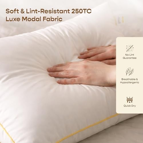 SleepyCat Hybrid Pillow | Full-Size Height & Firmness Adjustable Pillow | Removable Foam Inserts & 100% Virgin Microfiber Fill with No Lumps & No Lint Guaranteed | White, Set of 1 (26 x 16 Inches) - Image 5