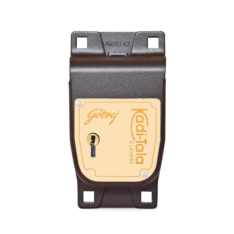 Godrej Locking Solutions and Systems Godrej Door Lock I Kaditala I 2 in 1 Strong Locking Mechanism I Replacement of Aldrop Padlock I for Main Door I Suitable for Weekend Homes Bungalows I Optimum Safety Security I 11 Brown Finish  - Image 2