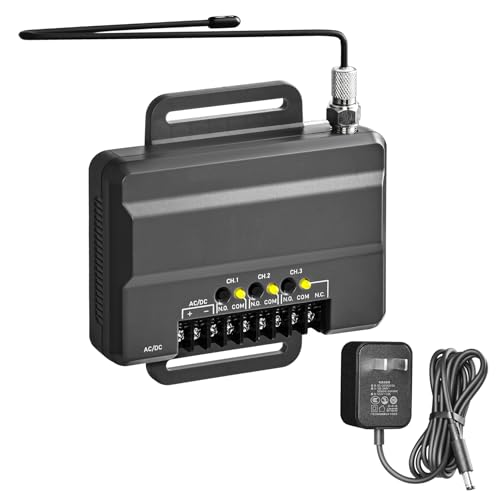 Aooashet 850LM Universal Gate and Garage Door Opener Receiver with 12V Power Supply Compatible with Most Gate and Garage Door Opener 3 Channel Designed for Both Gated Communities and Commercial Buildings - Image 1