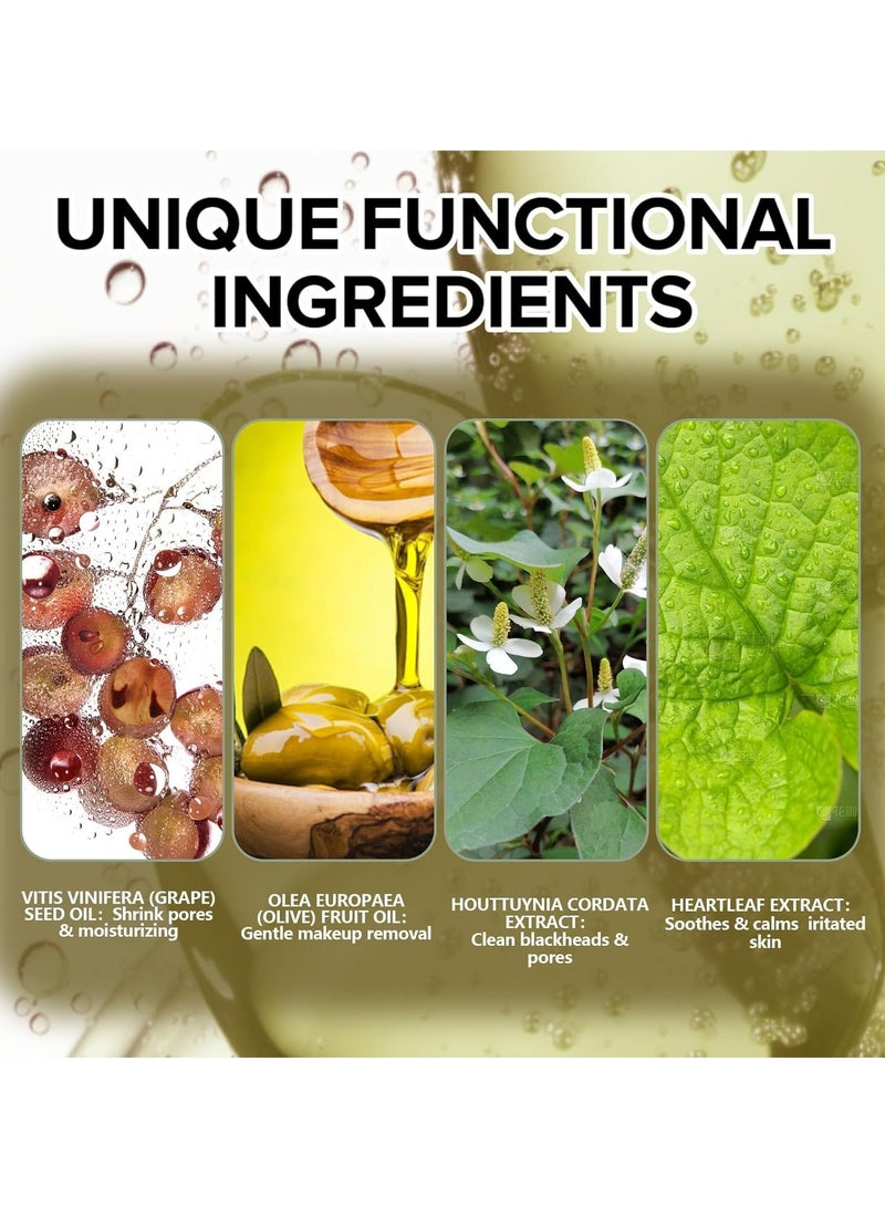 Lanthome Heartleaf Pore Control Cleansing Oil - Dual Action Makeup Remover and Blackhead Cleanser, Deep Pore Cleansing Oil for Clear and Smooth Skin, 3.51 fl oz (100mL) - Image 5