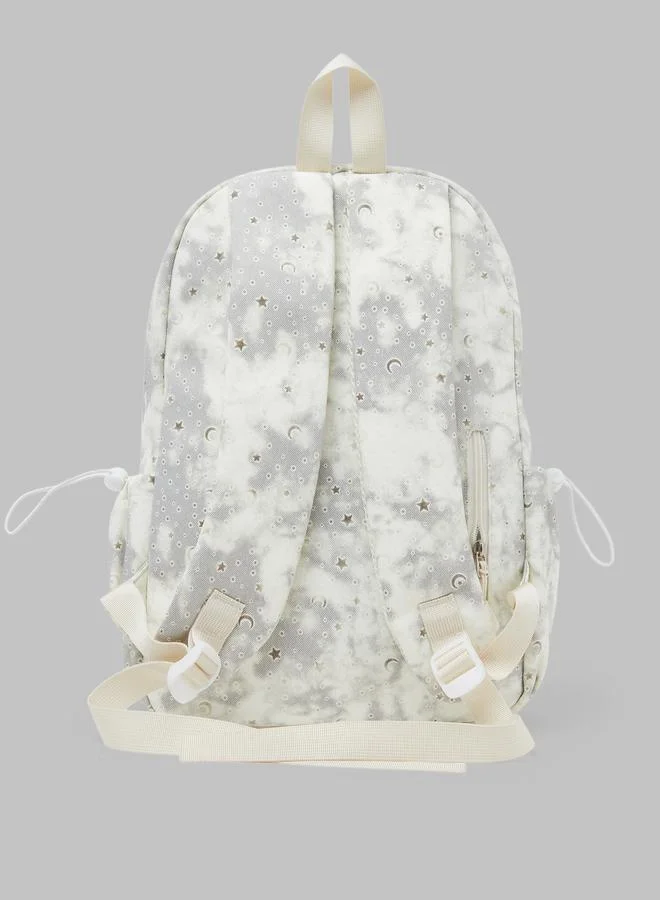 ستايلي Teen Girls Star And Moon Print Backpack