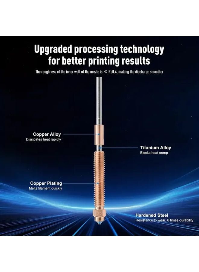 قطعتان 0.2 مم طقم فوهات فولاد مقوى للتبديل السريع لطابعة كرياليتي K2 بلس ثلاثية الأبعاد - Image 3