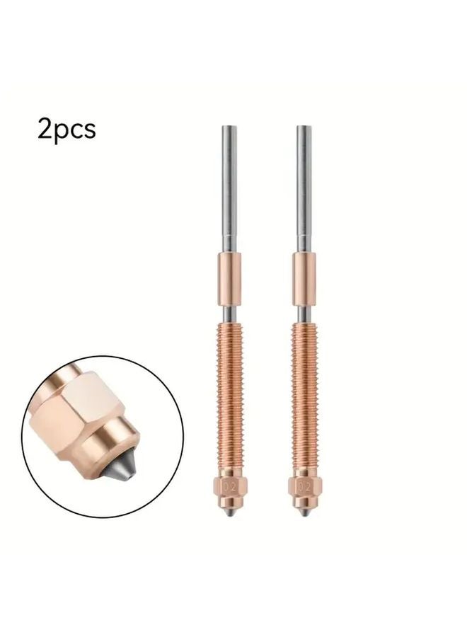 قطعتان 0.2 مم طقم فوهات فولاد مقوى للتبديل السريع لطابعة كرياليتي K2 بلس ثلاثية الأبعاد - Image 1