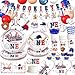 Yavxzvbw 160 Pcs Baseball Rookie of The Year First Birthday Decorations Rookie Year 1st Birthday Decorations Boy with Baseball Balloons Photo Banner Hanging Swirls Cupcake Toppers Tablecloth Cups Plates Forks - Image 2