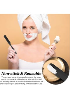 Patelai Non Stick Wax Spatulas Silicone Waxing Sticks Waxing Applicator Hair Removal Large Wax Sticks Reusable Scraper Large Area Hard Wax Sticks for Home Salon Body Use Mixing Resin  - Image 2