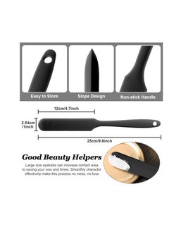 Patelai Non Stick Wax Spatulas Silicone Waxing Sticks Waxing Applicator Hair Removal Large Wax Sticks Reusable Scraper Large Area Hard Wax Sticks for Home Salon Body Use Mixing Resin  - Image 3