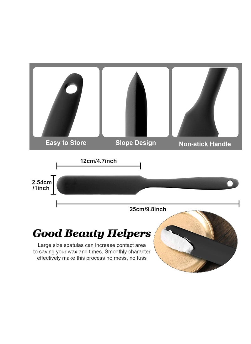 Patelai - Non Stick Wax Spatulas Silicone Waxing Sticks Waxing Applicator Hair Removal Large Wax Sticks Reusable Scraper Large Area Hard Wax Sticks for Home Salon Body Use Mixing Resin - Image 1