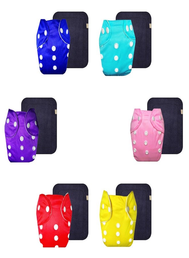 حفاضات قماشية دمبلدو لايت مع حشوة سوداء (عبوة من 6 قطع) | مضادة للحساسية | تسمح بمرور الهواء | مناسبة للسفر | تغيير حفاضات بدون قلق | من 3 أشهر إلى سنتين | للجنسين - Image 1
