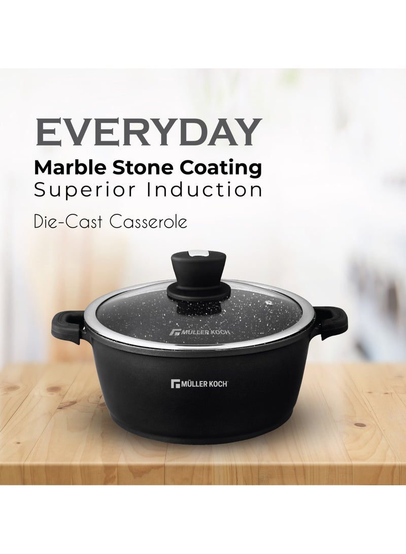 MULLER KOCH Die-cast aluminum healthy nonstick German marble granite coating cookware pot 36cm - Suitable for All Types of Stoves  - Image 2