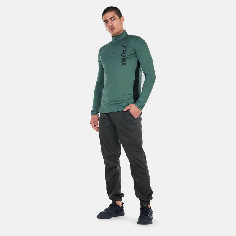 PUMA Men's Fit Taped Quarter Zip Top