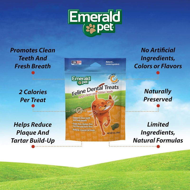 Emerald Pet, Dental Cat Treats Chicken Recipe, 85g - Image 3