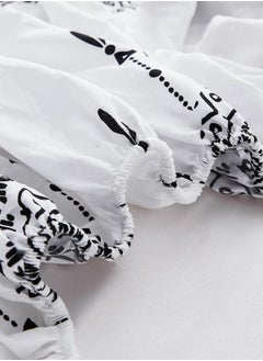 LUNA Home King size 6 piece boho bedding set in black and white without filling.  - Image 3