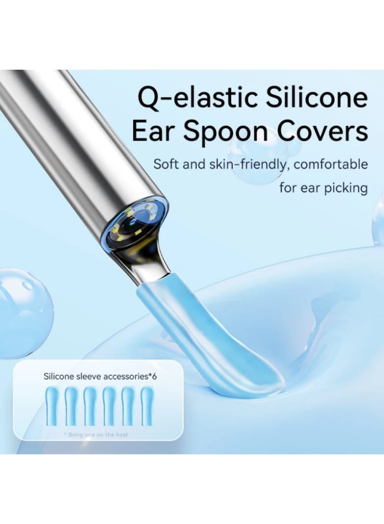 traditious Ear Wax Removal Tool with 8 Pieces & 6 Ear Spoons – 1080p HD Ear Cleaner with Camera and LED Light, Ear Wax Removal Kit Compatible with iOS & Android Devices (Black)  - Image 3