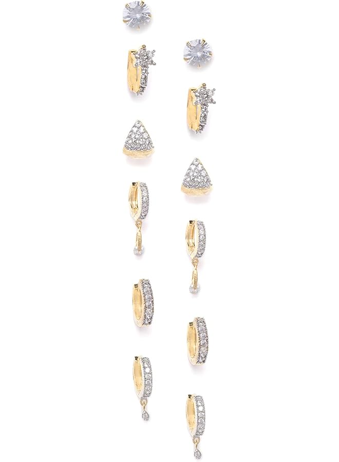 YouBella Golden Plated Hoop Earrings for Women (Golden)(YBECB 12)  - Image 4