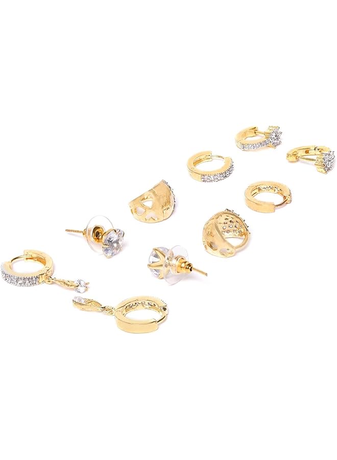 YouBella Golden Plated Hoop Earrings for Women (Golden)(YBECB 12)  - Image 3