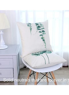 KASTWAVE Pillowcase Set of 4 Decorative Throw Pillow Covers 18x18 Inch for Couch Flowers Square Summer Accent Pillows Cover Case for Cushions Sofa Bed Cushion and Living Room Outdoor Decoration  - Image 2