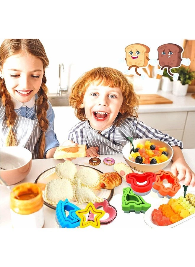 Hihonor - Uncrustables Maker, 24 PCS Sandwich Cutter and Sealer Set, Sandwich Cutters for Kids, Uncrustable Sandwich Cutter, Decruster Sandwich Maker, Bread Cookie Cutters for Kids Lunch Box & Bento Box - Image 1