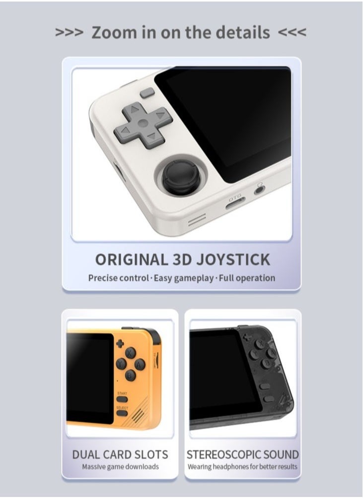 Powkiddy - POWKIDDY RGB10X Handheld Game Console 3.5 Inch IPS OCA full lamination Screen Retro Video Game Console Open Source Linux Game Player Support WiFi Bluetooth 10000+ Games Portable PSP(128G Orange) - Image 1