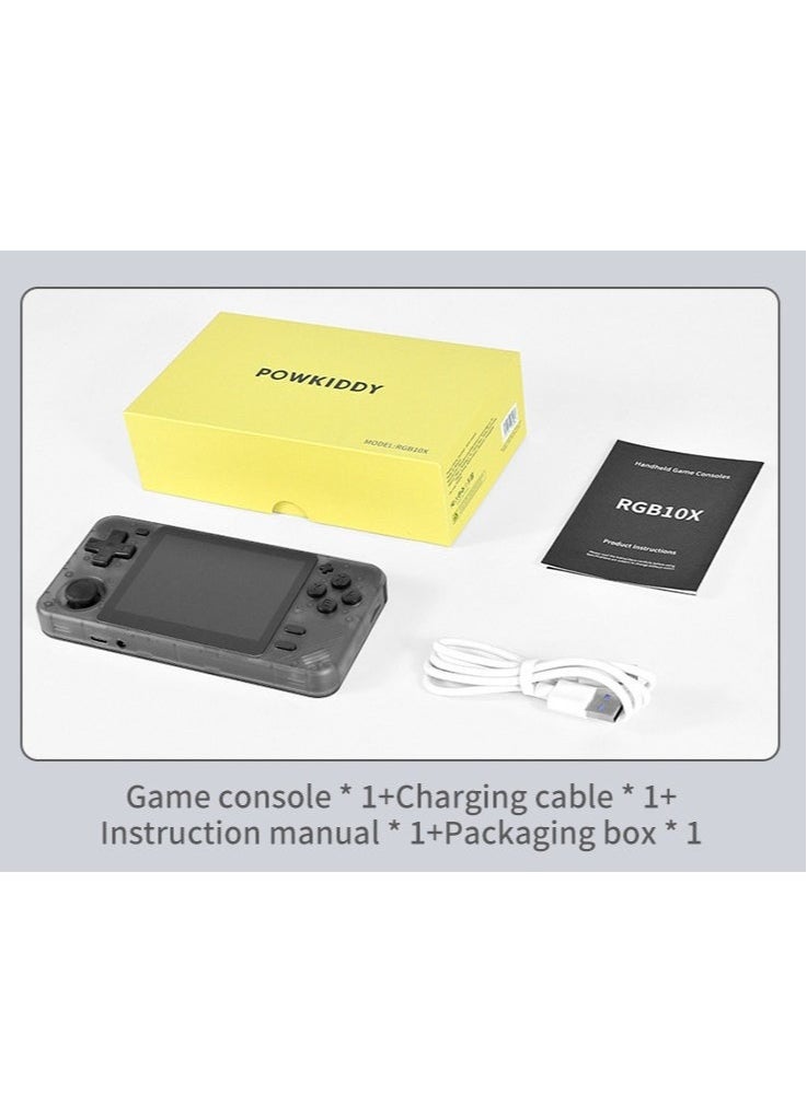 Powkiddy - POWKIDDY RGB10X Handheld Game Console 3.5 Inch IPS OCA full lamination Screen Retro Video Game Console Open Source Linux Game Player Support WiFi Bluetooth 10000+ Games Portable PSP(128G Orange) - Image 1