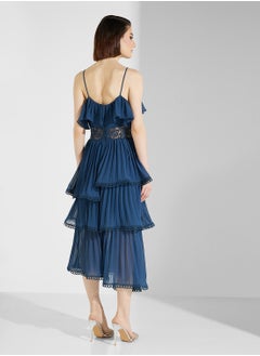 True Decadence Asymmetric Strappy Midi Dress  - Image 2