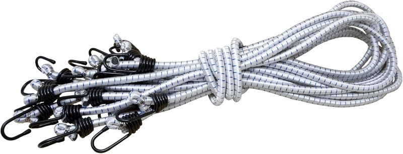 Kotap VBC-72WHT حبال بنجي متينة متعددة الاستخدامات مع خطافات، 72 بوصة، أبيض (عبوة من 10) - Image 1