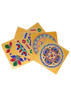 ABS HERBALS ABS HERBALS Rangoli Sticker Kolam Sticker for Wall Tile Floor Steel Sticker MEROON Modal S4PCM2P Pack of 6Pcs  - Image 3