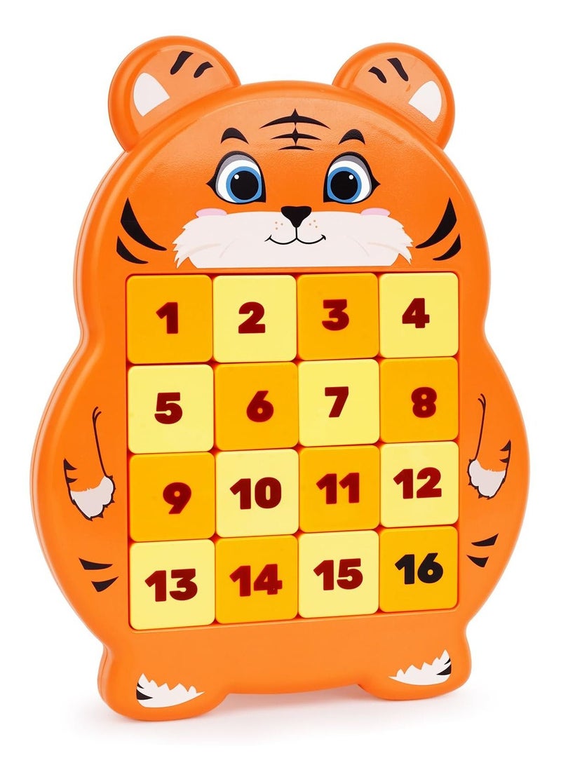 Slide Puzzle Games, Challenging Math Puzzle Toys for Kids, Teens, and Adults, Handheld Brain Teaser Tangram Jigsaw IQ Game, Travel-Friendly Fidget Toy for STEM Learning - Image 1