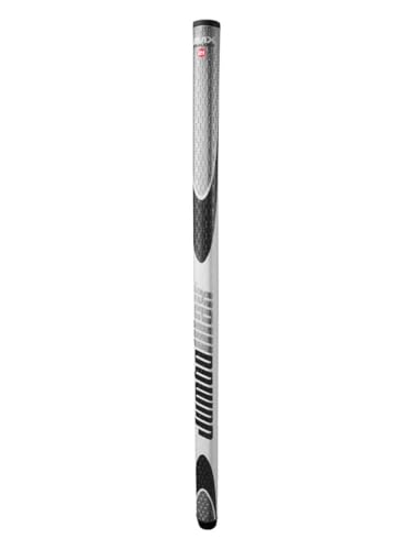 JumboMax Putter Grip Round Armlock 21 Putter Golf Grip, Maximize The Moment Of Inertia With Grip, White/Black/Silver - Image 1