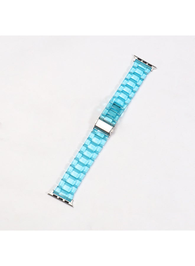 YLZ For Smart Watch Strap Straight Apple Ultra Candy Color Acrylic Transparent Rainbow Strap - Image 1
