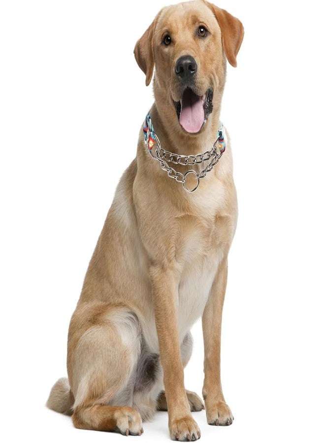 Weimostar Stainless Steel Chain Martingale Collars for Large Dogs, No Pull Slip Choker Collar Training Escape Proof Heavy Duty Choke Dog Collar for Small Medium Large Dogs Girl Boy Female Pet, Boho L - Image 3