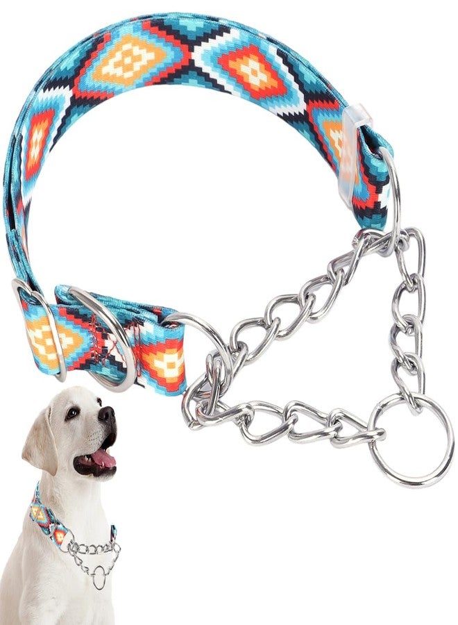 Weimostar Stainless Steel Chain Martingale Collars for Large Dogs, No Pull Slip Choker Collar Training Escape Proof Heavy Duty Choke Dog Collar for Small Medium Large Dogs Girl Boy Female Pet, Boho L - Image 1
