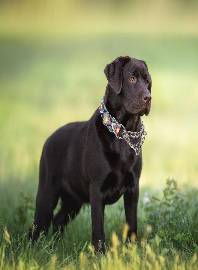 Weimostar Stainless Steel Chain Martingale Collars for Large Dogs, No Pull Slip Choker Collar Training Escape Proof Heavy Duty Choke Dog Collar for Small Medium Large Dogs Girl Boy Female Pet, Boho L - Image 2