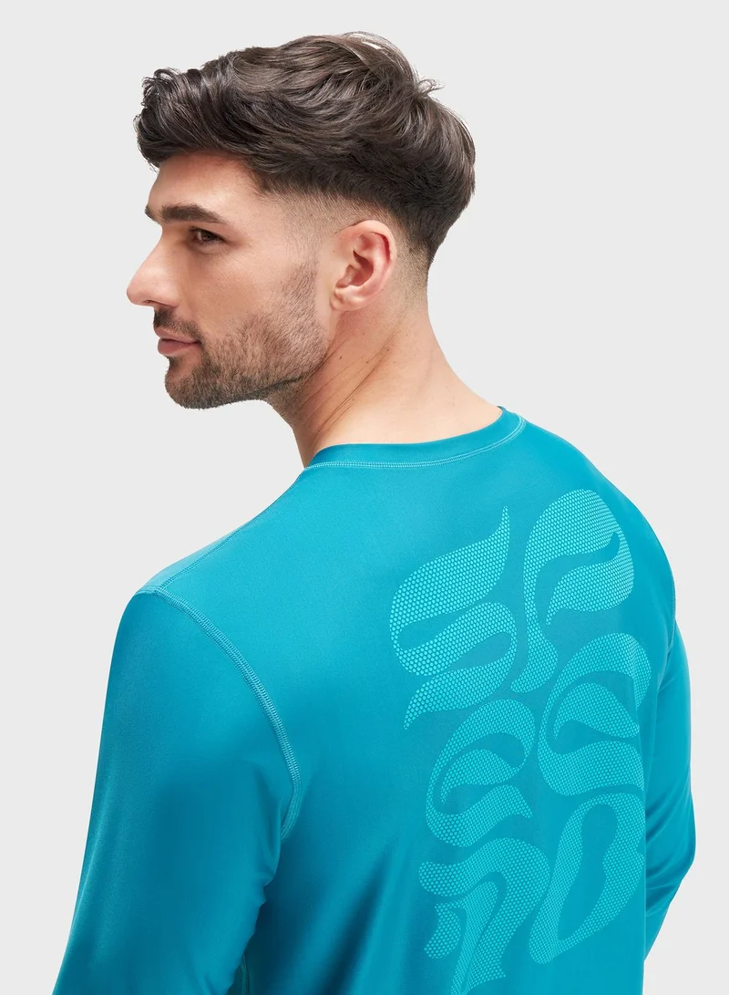 speedo Printed Rash Guard T-Shirt