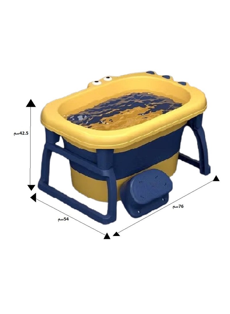 فول جوي حوض استحمام للأطفال قابل للطي على شكل تمساح مع كرسي ,76*54*42.5 سم - Image 3