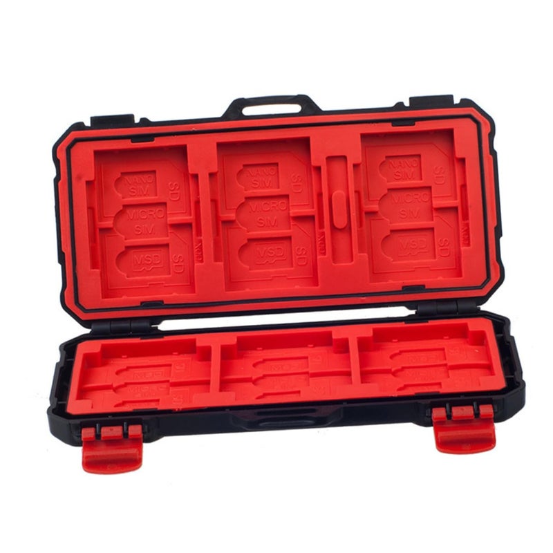 Waterproof Flash Card Holder Case for SD CF Mini Cards Storage Organizer Black - Image 2