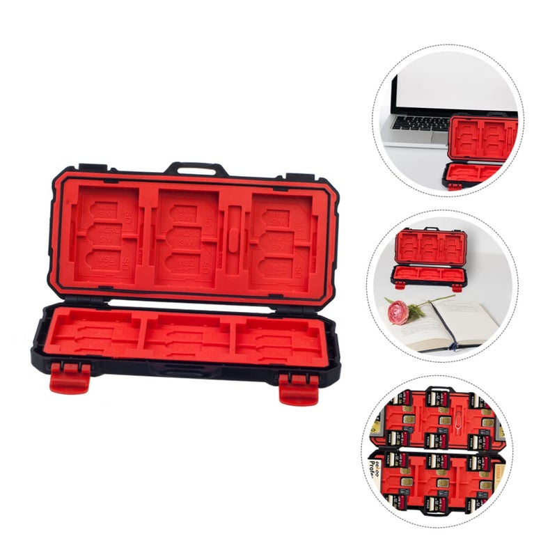Waterproof Flash Card Holder Case for SD CF Mini Cards Storage Organizer Black - Image 5