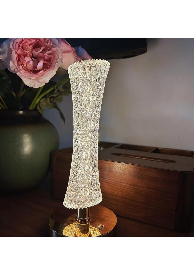 SOLARAE Tower Cordless Lamp, Led Magic Night Light, Small Led Table Lamp, Crystal Battery Operated Lamp, 3 Color Modes & Brightness Adjustable, For Bedroom Kids Girls Teen Room Decor - Image 4