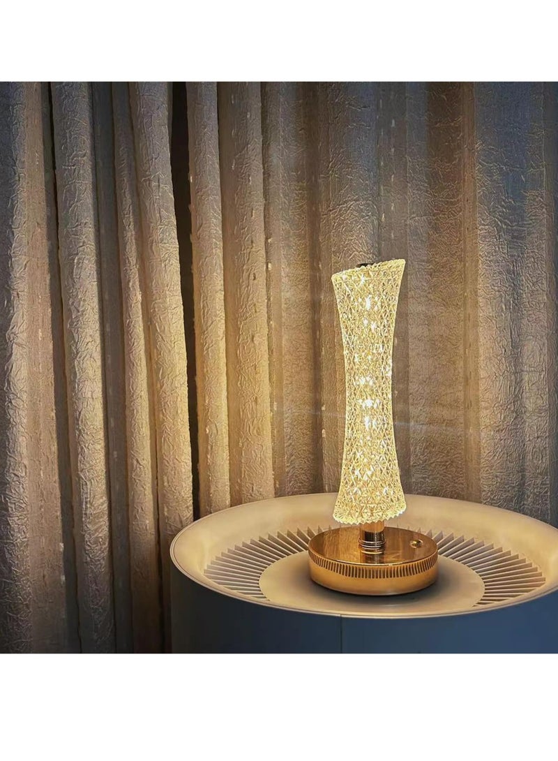 SOLARAE Tower Cordless Lamp, Led Magic Night Light, Small Led Table Lamp, Crystal Battery Operated Lamp, 3 Color Modes & Brightness Adjustable, For Bedroom Kids Girls Teen Room Decor - Image 3