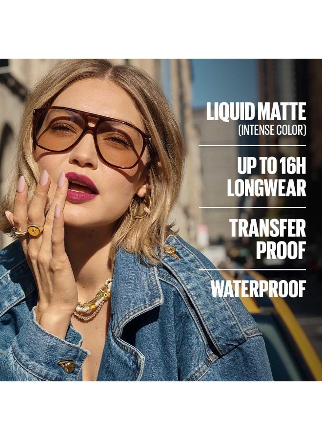 ميبلين نيويورك أحمر شفاه سائل مايبيلين سوبر ستاي مات إنك، رقم 510 شارمر - Image 3