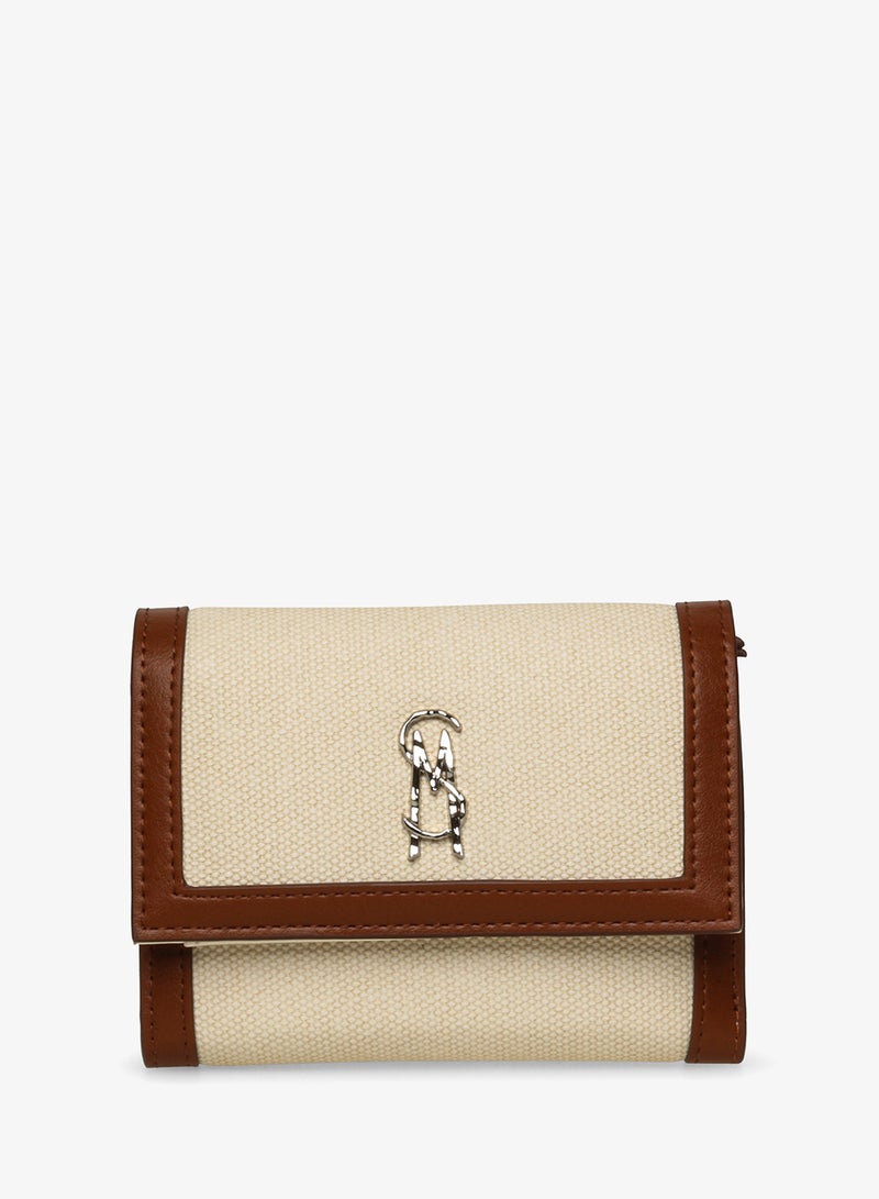 STEVE MADDEN Canvas Smooth PU Trifold Wallet - Image 1