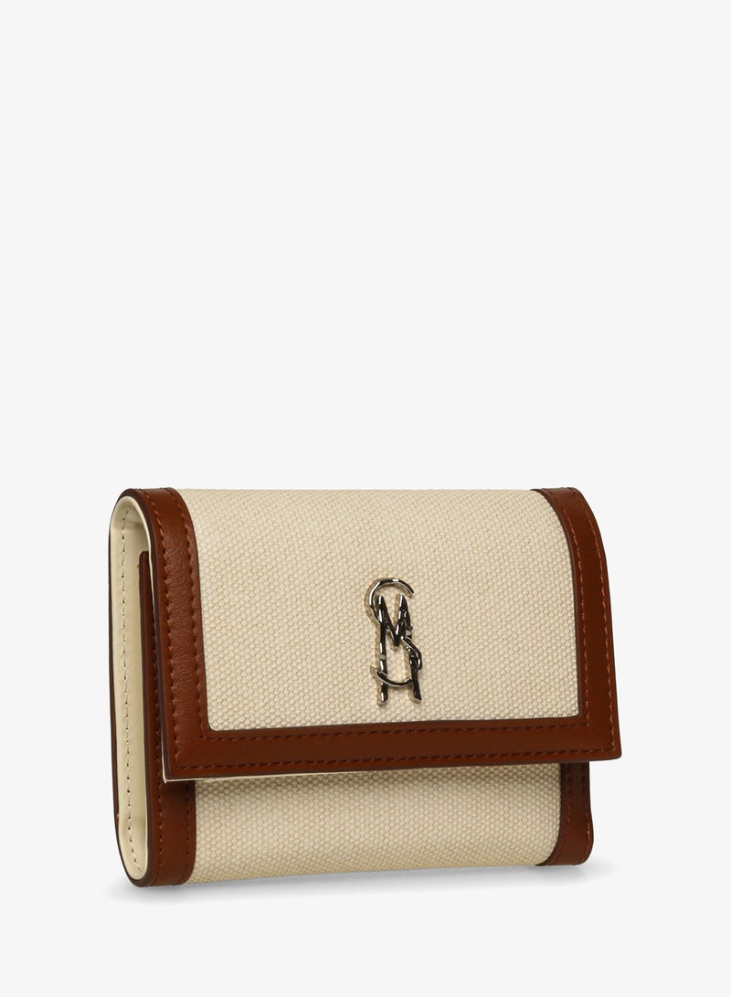 STEVE MADDEN Canvas Smooth PU Trifold Wallet - Image 3