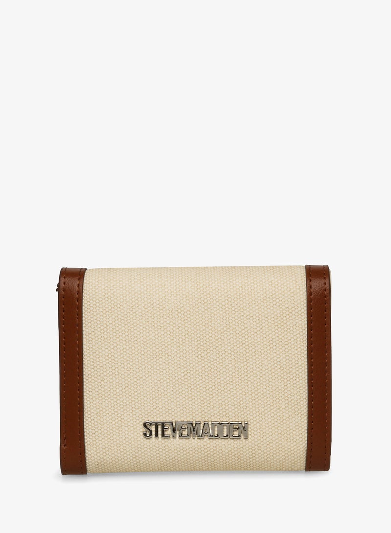 STEVE MADDEN Canvas Smooth PU Trifold Wallet - Image 2