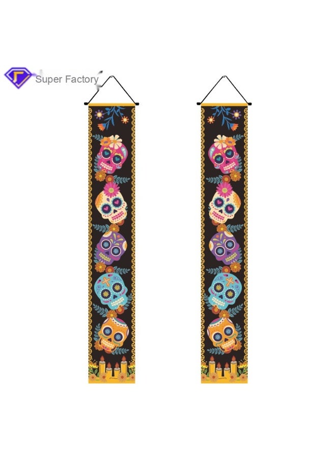 NIBEMINENT Halloween Door Curtain Set - 3 Pieces