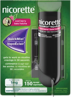nicorette Nicorette QuickMist Spray, 1 mg, Cool Berry, 150 sprays  - Image 1